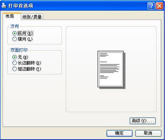 圖四4.2 您可以設置打印文檔屬性,選擇縱向或是橫向打印,如圖五所示